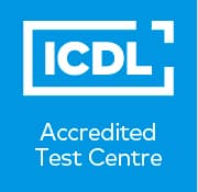 Logo ICDL, Accredited Test Centre.